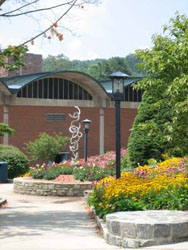 Sculpture in front of Varsity Gym