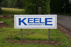 Keele University sign